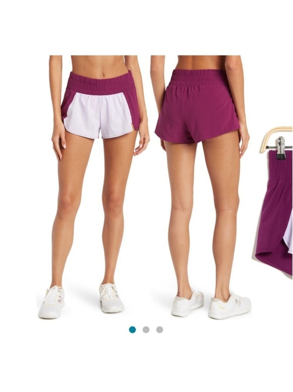 Z by Zella interval woven run shorts‎ XXL 2XL purple white running women's